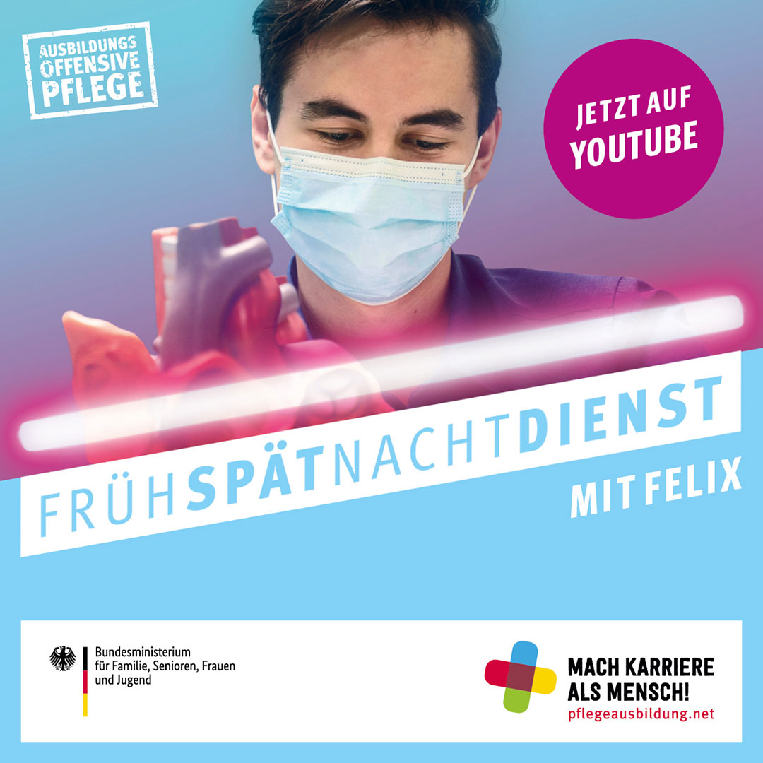 Ein Screenshot des Youtube Videopodcast „Pflegefachfrau werden“
